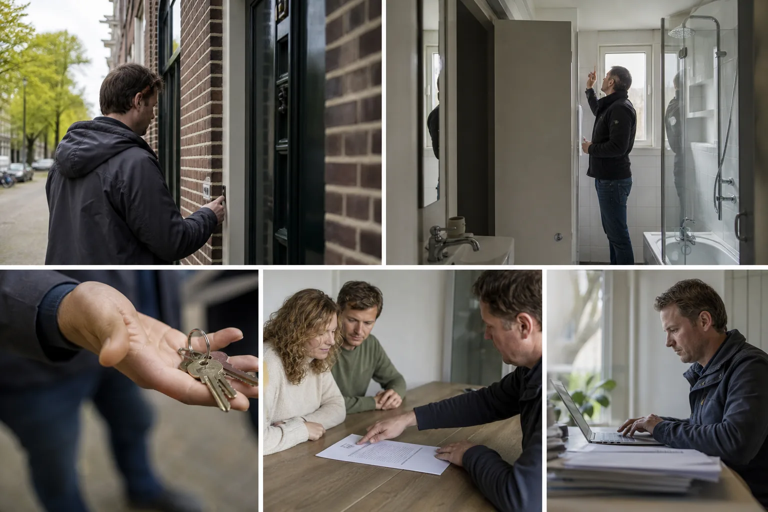 Een Nederlandse woning met sleutels en papieren. Beeld bij het artikel: In welke stappen kom je van de inspectieafspraak tot het verzonden keuringsrapport?
